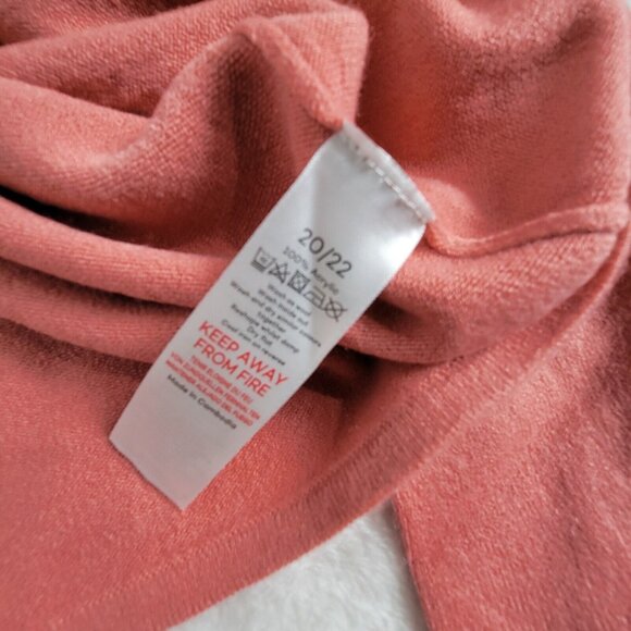 Bonmarche Womens 20/22 Peach Acrylic Supersoft Mock Neck Knit Pullover Sweater - Picture 4 of 7